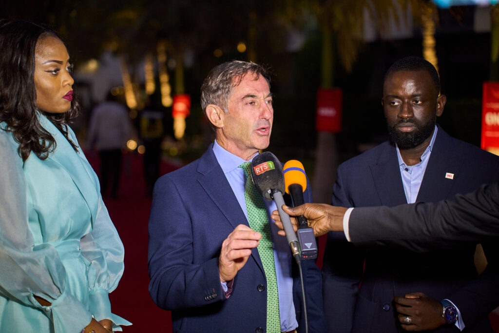 Awa Fall, Chief of Development, Michael Nahon, CEO, and Mamadou Kebe, Managing Director being interviewed by the Senegalese Media 